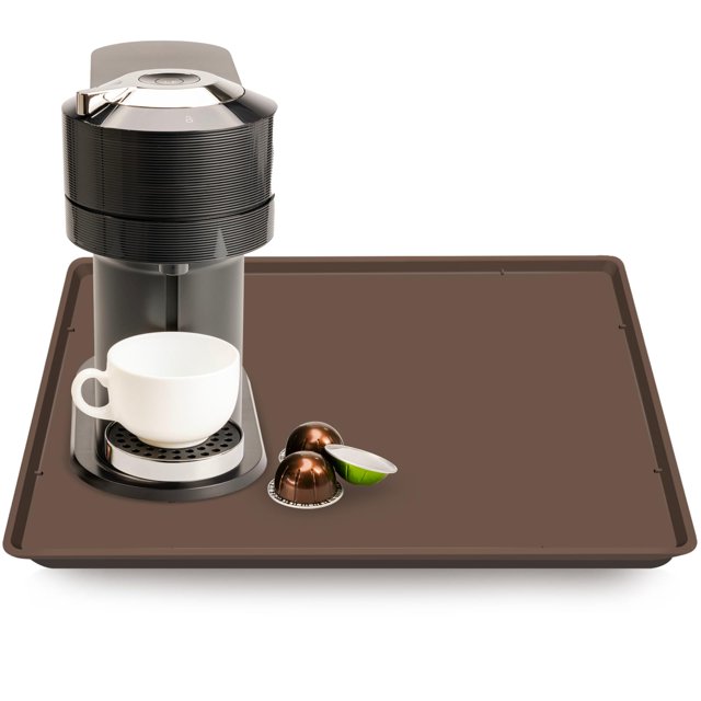 Alfombrilla para cafetera TOHONFOO (silicona, 50 x 38 cm), color marrón