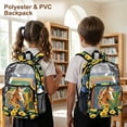 thumbnail image 3 of Xoenoiee Horse Sunflower Print Clear Backpack for School Girls, Heavy Duty PVC Transparent Bookbag for Kids Stadium Approved See Through Backpack Lightweight Schoolbag with Adjustable Strap, 3 of 7