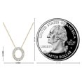 thumbnail image 5 of 0.12 Carat Natural White Diamond Initial "O" Pendant Necklace For Women In 14K Yellow and White Gold with 18" Gold Cable Chain.|Silver Chain, 5 of 5