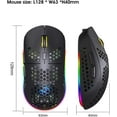 thumbnail image 3 of Lightweight Bluetooth Mouse, Honeycomb Rechargeable Bluetooth Wireless Gaming Mouse With Usb Receiver & Type C Charge Port For Mac Laptop Pc (black), 3 of 4