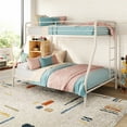 thumbnail image 3 of DHP Dusty Twin over Full Metal Bunk Bed with Secured Ladders, Off White, 3 of 18