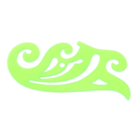 Unique Bargains Drafting Drawing Tool French Tailor Curve Ruler Template Clear Green 20cm Long
