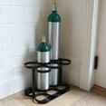 thumbnail image 2 of AireMed Oxygen Tank Holder – Holds (6) E, D or M9/C Size Tanks - Heavy-Duty Oxygen Cylinder Rack for Storage and Transportation – Floor Mountable Oxygen Rack - 4.5" Diameter, 2 of 5
