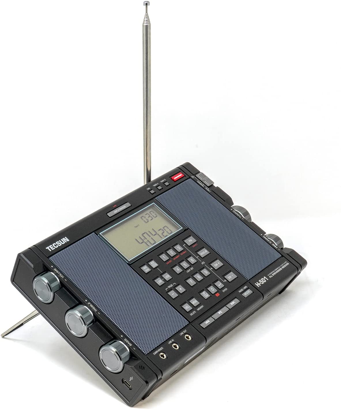 Tecsun H-501 Dual Speake AM FM Shortwave SSB with DSP triple conversion - image 4 of 6