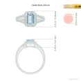 thumbnail image 5 of ANGARA Natural Emerald-Cut 1.35 ct Aquamarine Split Shank Halo Ring in 14K White Gold for Women (Size-8x6mm) | March Birthstone, Anniversary, Jewelry Gift for Women | Natural Aquamarine Ring, 5 of 10
