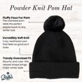 thumbnail image 2 of Britt's Knits Powder Oversized Knit Pom Hat - Black (Women's), 2 of 6