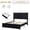 Black, variant on Jojoka Upholstered Full Bed Frame with Storage Drawers, Velvet Platform Bed with Tufted Headboard & Rivets, No Box Spring Needed, Noise Free, Beige