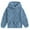 Blue, variant on Kids Hooded Plush Pullover Sweater Soft Textured Fleece Cozy Long Sleeve Warm Winter Outerwear for Boys Girls