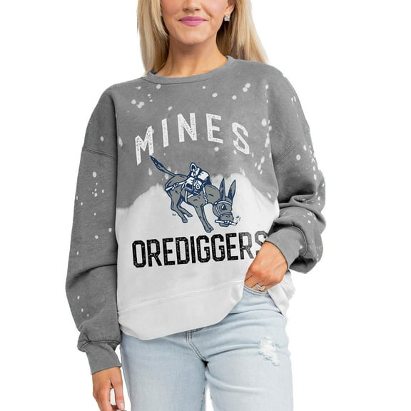 Women's Gameday Couture Gray Colorado School of Mines Orediggers Twice As Nice Pullover Sweatshirt