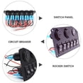 thumbnail image 3 of OULII Creative Circuit Breaker panel with Durable Aluminum Alloy for Boat Black Multifunctional 6 Button, 3 of 8