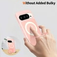 thumbnail image 4 of for Google Pixel 9 / 9 Pro Case with Ring Kickstand, Compatible with MagSafe, Ultra Slim Lightweight Drop Protective Cover, Luxury Shockproof Anti-Scratch Translucent Back Phone Case, Pink, 4 of 6