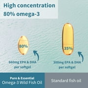Igennus Advanced rTG Omega-3 IFOS Certified Wild Fish Oil & Vitamin D3, 1-a-Day, Fatty Acids EPA & DHA, Fast-Acting Triglyceride Form, Ultra Pure & Non-GMO, 60 Softgels