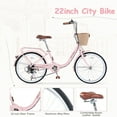 thumbnail image 3 of Womens Bike, 7 Speed Bike for Adults Women 22 inch Beach Cruiser Bike for Women, Womens Bicycle for Commuting, Step Through City Bikes for Women Adults Ladies, 3 of 7