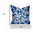 thumbnail image 3 of HomeRoots 17" X 17" Blue And White Enveloped Coastal Throw Indoor Outdoor Pillow Cover, 3 of 5