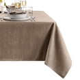 thumbnail image 2 of Elrene Home Fashions Continental Solid Texture Water and Stain Resistant Tablecloth, Taupe, 60" x 84" Rectangle, 2 of 4