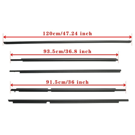 5PCS Door Belt Molding Weatherstrips For Toyota 4Runner 2003-2009