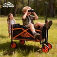 thumbnail image 3 of WildFinder All-Terrain Collapsible Wagon, Heavy Duty Foldable Utility Cart with Large Capacity for Camping, Gardening and Travel, Black, 3 of 8