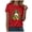 Red, variant on UngA St Patrick Day Shirts Women Shamrock Clover Print T Shirt Irish Graphic Tees Lucky Tops,S