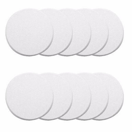 Wideskall® 10 Pcs White Round Door Knob Wall Shield Self Adhesive