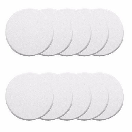 Wideskall® 10 Pcs White Round Door Knob Wall Shield Self Adhesive (Best Interior Door Knobs)