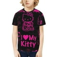 thumbnail image 7 of Hello Kitty T Shirts For Girls Boys, 3d Print Cartoon Graphics T Shirt, Youth Crewneck T-Shirt, Unisex Short Sleeve Top Tees Age 4-16 Years, 7 of 7