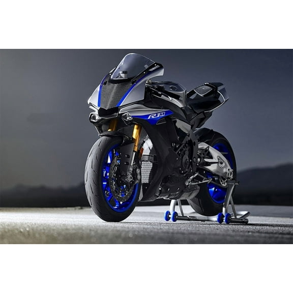Yamaha R1 Luxury Motorcycle Speed Motorcycle Wall Art Home Decor - 12x18 Inch Laminated Poster - Stunning Detail and Bold Colors