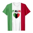 thumbnail image 3 of Lkhaha Women Italia Heart Print T Shirts Crew Neck Tops Short Sleeve Casual Tees White L, 3 of 3