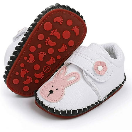 

Baby Boys Girls Walking Shoes Hard Bottom Non Slip PU Leather Outdoor Sneaker Infant Carton Slipper Toddler First Walker Crib Shoes(3-18 Months)