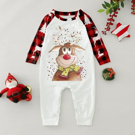 

ERTUTUYI Christmas Pajamas Sets Holidays Family Matching Sleepwear Long Sleeve Adult Red 70