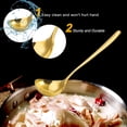 thumbnail image 3 of 7.8" Stainless Steel Cooking Supplies Gold Tone Soup Ladle Spoon, 3 of 7
