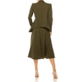 thumbnail image 5 of Women's Solid 2-Piece Set Open Front Blazer and Matching Midi Skirt, 5 of 8