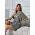 thumbnail image 7 of Richie House Nightgowns Short Sleeve Sleepshirts Nightshirt Lounge Dress Sleepwear RHW4069-A-2XL/3XL, 7 of 7