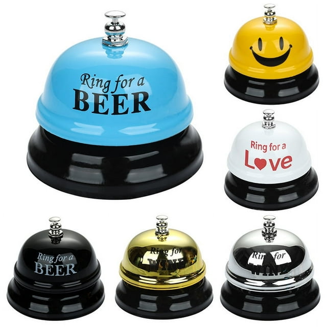 Anillo novedoso para una campana de escritorio de servicio de beso, regalos divertidos para él y ella, San Valentín, aniversario (6 piezas, 2,5 pulgadas)