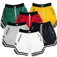 thumbnail image 4 of Shorts pour Hommes Décontractés Imprimé Lettre Taille à Cordon Shorts Décontractés Nœud devant Trackgym Rouge m, 4 of 4