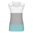 thumbnail image 4 of ZQGJB Camisole Vest Tops for Women Casual Striped Color Block Print Metal Strap V Neck Graphic Tunic Tees Shirt Lightweight Comfy Basic Workout Tank Top Blue#02 XL, 4 of 5