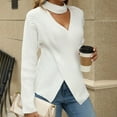thumbnail image 4 of WEAIXIMIUNG Robes Chandail Femmes 2024 Chandail pour Femmes Automne Hiver Haut Tricoté Doux Chaud Chandail Élégant Design à la Mode pour Dames, 4 of 5