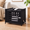 Black-Plastic Rattan, variant on Brown Water Hyacinth Woven Router Storage Box, 16.93 x 12.40 x 2.76 Inches