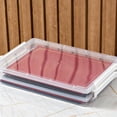 thumbnail image 3 of 1 Packs Portable Clear Storage Bins with Lids,Plastic Container Bins for Organizing,Clear File Box Stackable Storage Containers for Organizing A4 Paper, Photo, Document, Scrapbook(White 36.5x25cm), 3 of 6