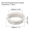 thumbnail image 2 of G9 Luz Zócalo Anillos Lámpara M20 Sombra Soporte Adaptador Anillo Reemplazo para Luz Accesorios, Blanco, Paquete de 15, 2 of 6