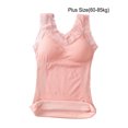 thumbnail image 2 of Qarigey Chinlon Mujer Chaleco Térmico Mantener el Calor Flexible Correa de Hombro Lavable Reutilizable Invierno Otoño Lencería Ropa Interior Ropa interior Rosado Talla grande, 2 of 6