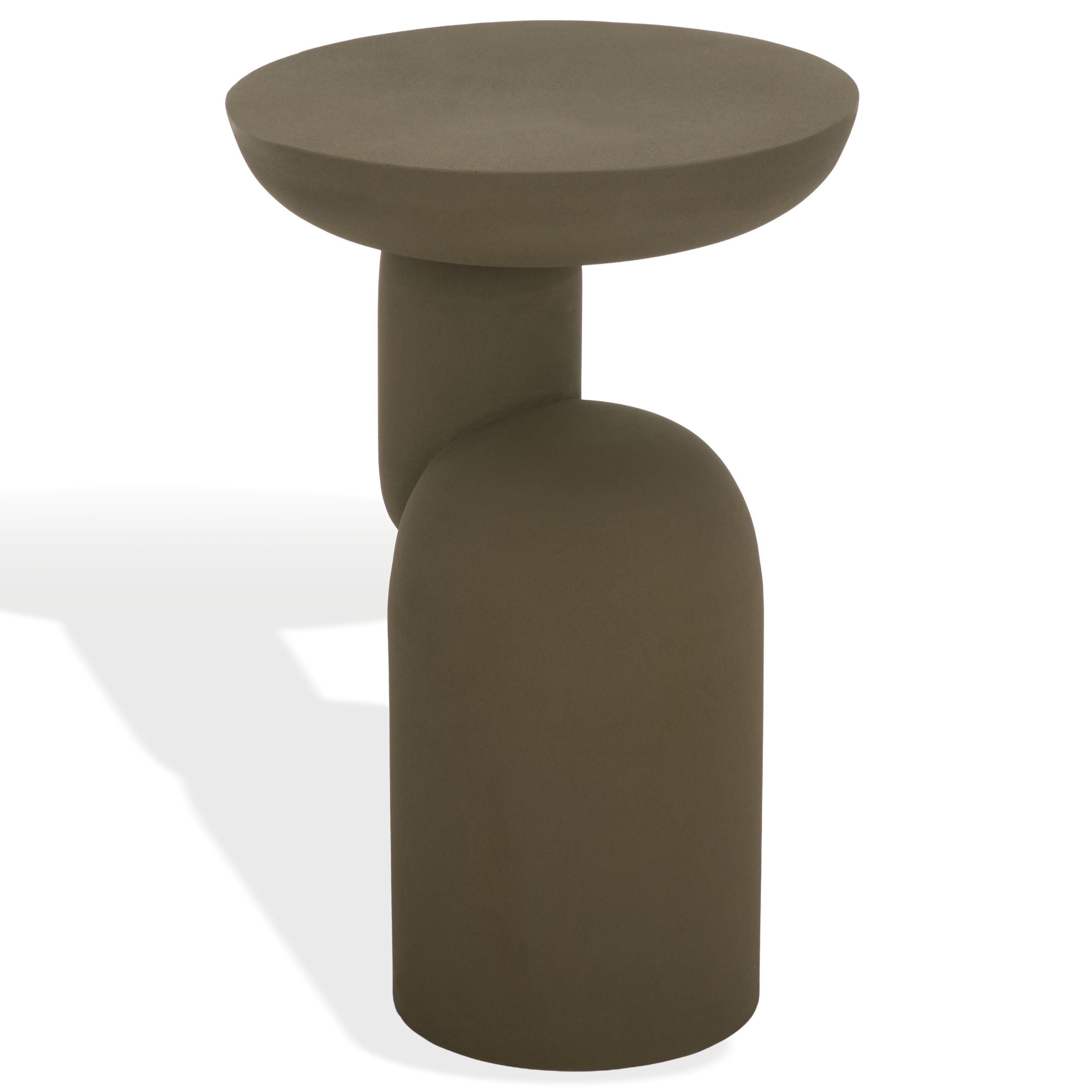 Safavieh Couture Donnastella Metal Modern End Table, Tan