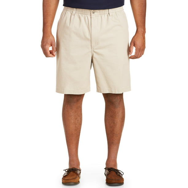 Harbor Bay by DXL Big and Tall Men's Elastic-Waist Shorts, Stone, 4X ...