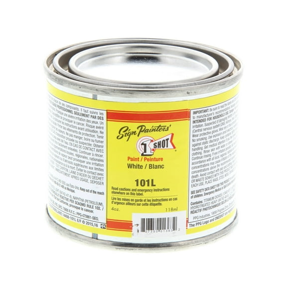 1 Shot Lettering Enamel, 4 oz., White