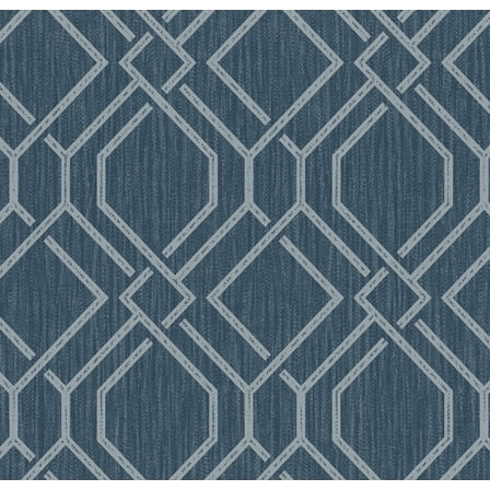 Advantage Frege Blue Trellis Wallpaper