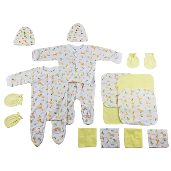 Sleep-n-Plays, Caps, Mittens and Washcloths - 14 Pc Set