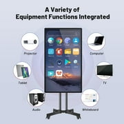 JYXCN Digital Smart Whiteboard, 49Smart Board, 2K UHD Interactive Whiteboard, All in One Smartboard for Office Built in Dual System for Classroom(Wall Mount Included)