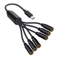 thumbnail image 3 of Divisor Tipo C A 3.5 Mm 1 6 Maneras Cable Extensión Audio Femenino, 3 of 5