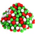 thumbnail image 1 of Pompones navideños con purpurina Sappy 1000, 1,5 cm, coloridos, 1 of 6