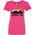 thumbnail image 3 of Inktastic Detroit Michigan Skyline Retro Women's T-Shirt, 3 of 5