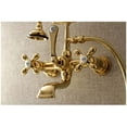 thumbnail image 5 of Kingston Brass Wall-Mount Clawfoot Tub Faucets With Brushed Nickel AE557T8, 5 of 7